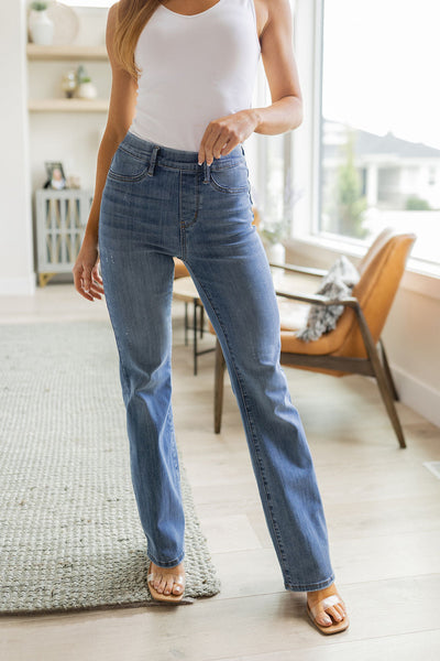 Judy Blue Paula High Rise Pull On Slim Bootcut - Exclusive-Jeans-Sunshine and Wine Boutique