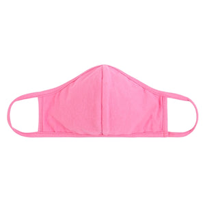 Sunshine & Wine Boutique Adult Solid Pink T-Shirt Cloth Face Mask with Seam-Face Mask-Sunshine and Wine Boutique