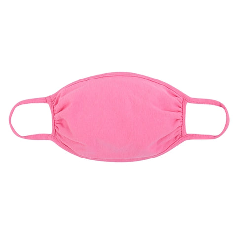 Sunshine & Wine Boutique Adult Round Solid Pink T-Shirt Cloth Face Mask-Face Mask-Sunshine and Wine Boutique