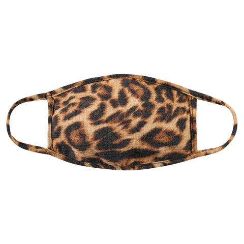 Sunshine & Wine Boutique Youth Round Leopard Print T-Shirt Cloth Face Mask & Filter Pocket-Face Mask-Sunshine and Wine Boutique