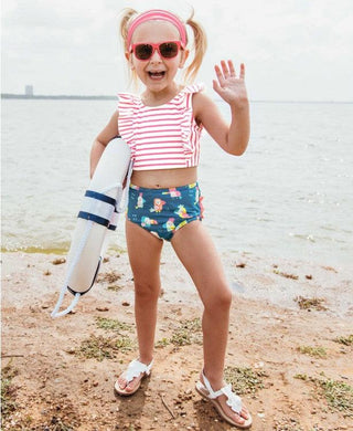 Ruggedbutts Baby Pink Seersucker Swimwear Headband