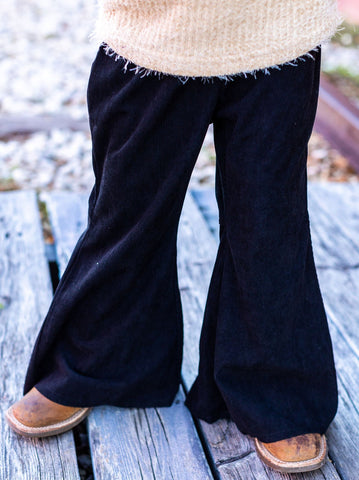 Southern Grace Girl's In the Dark of Night Flare Pants, Black-Clothing-Sunshine and Wine Boutique