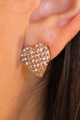 Ashlyn Rose Heart of Mine Heart Shaped Stud in Rose Gold Earrings-Earrings-Sunshine and Wine Boutique