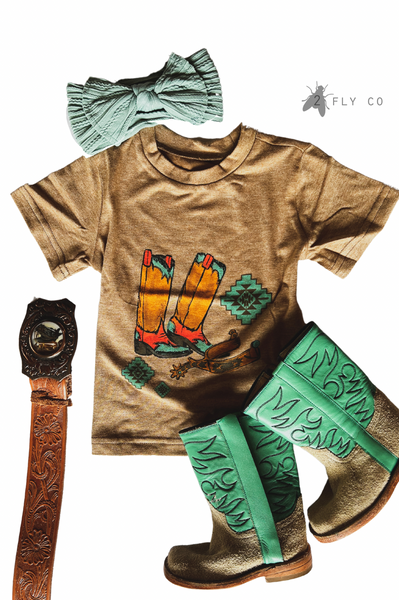2 Fly Kid's Spur Me The Snacks Tee, Brown-Baby & Toddlers Tops-Sunshine and Wine Boutique