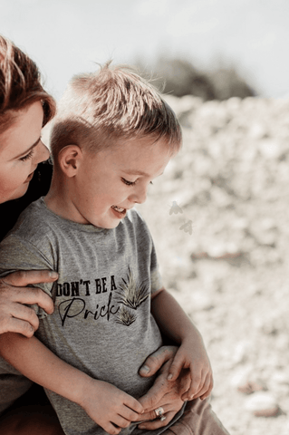 2 Fly Kid's Don't Be A Prick Tee, Gray-Baby & Toddler Tops-Sunshine and Wine Boutique