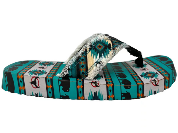 Gypsy Jazz "Tallulah 2" Teal Flip Flop-Shoes-Sunshine and Wine Boutique