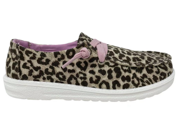 Gypsy Jazz Kid's "Lil Ambrosia" Cream Leopard Slip-on Shoes-Shoes-Sunshine and Wine Boutique