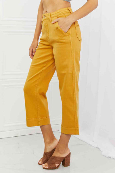 Judy Blue Jayza Full Size Straight Leg Cropped Jeans - Exclusive-Jeans-Sunshine and Wine Boutique