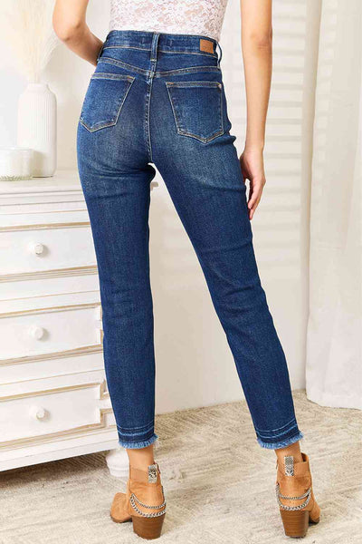 Judy Blue Full Size High Waist Released Hem Slit Jeans - Exclusive-Jeans-Sunshine and Wine Boutique