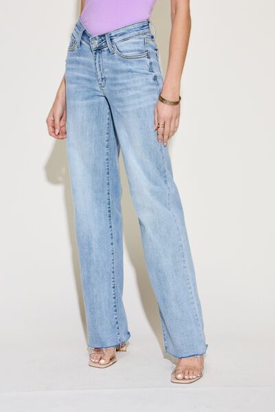 Judy Blue High Waist V Front Waistband Straight Jeans 82483 - Exclusive-Jeans-Sunshine and Wine Boutique