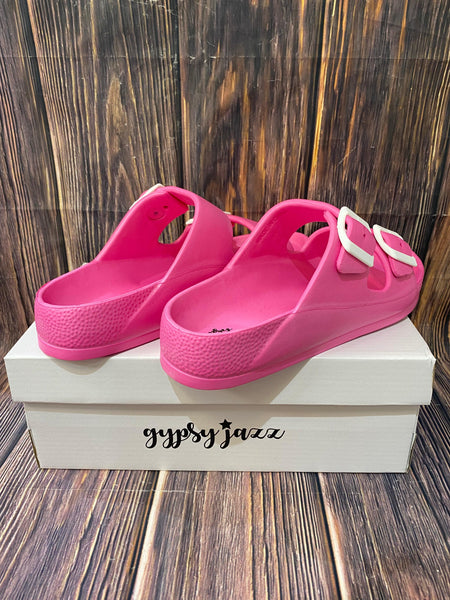 Gypsy Jazz Kid's "Lil Mia" Pink Sandals-Shoes-Sunshine and Wine Boutique