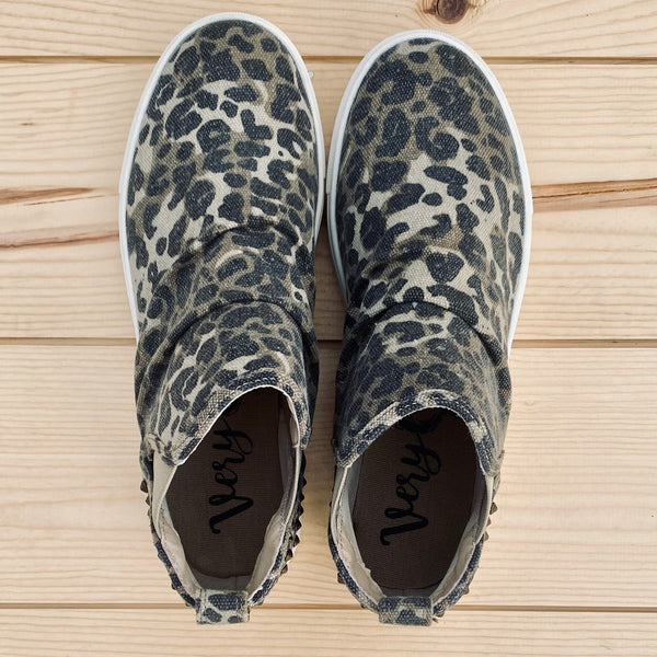 Very G "Zoey" Leopard Studded Slip-on Shoes-Shoes-Sunshine and Wine Boutique