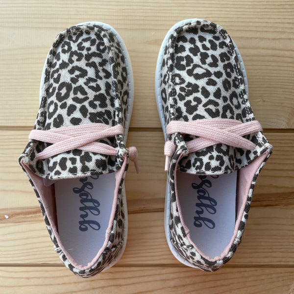 Gypsy Jazz Kid's "Lil Ambrosia" Cream Leopard Slip-on Shoes-Shoes-Sunshine and Wine Boutique