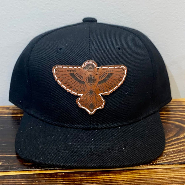 The Whole Herd Boy's Thunderbird Leather Patch Hat, Infant-Hats-Sunshine and Wine Boutique