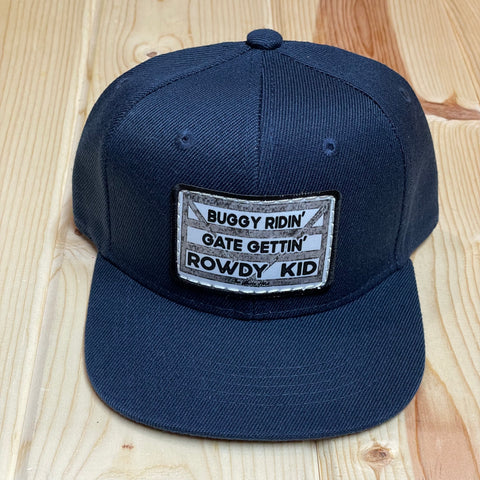 The Whole Herd Boy's "Rowdy Kid" Leather Patch Hat-Hats-Sunshine and Wine Boutique
