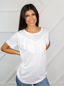 Southern Grace The Right Amount of Western Top, White-Shirts & Tops-Sunshine and Wine Boutique