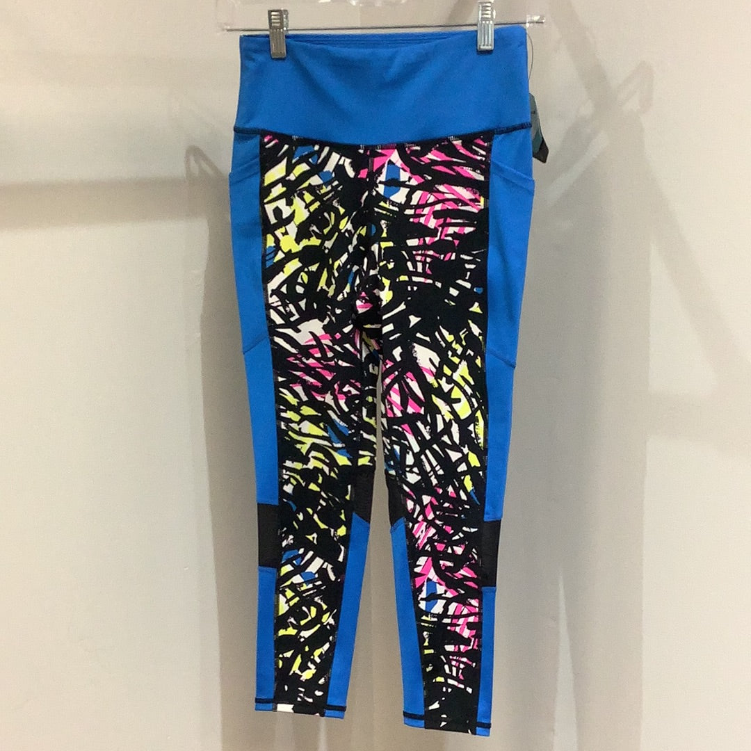 LuLaRoe Rise: Fearless Athletic Pant with Pockets Size Small Blue & Black-Shirts & Tops-Sunshine and Wine Boutique