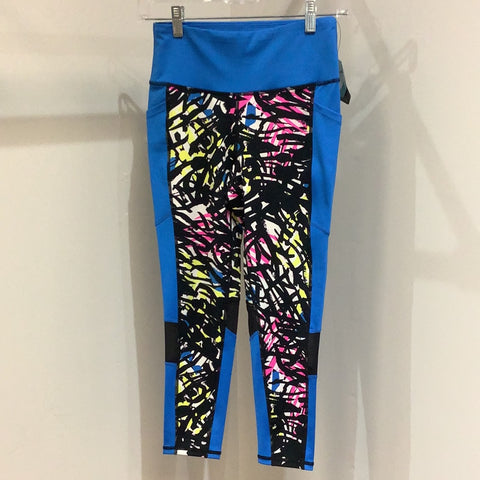 LuLaRoe Rise: Fearless Athletic Pant with Pockets Size Small Blue & Black-Shirts & Tops-Sunshine and Wine Boutique
