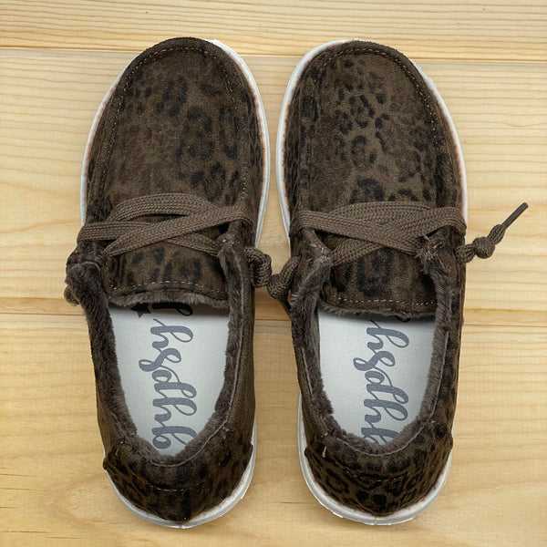 Gypsy Jazz Kid's "Lil Bonny" Taupe Leopard Slip-on Shoes-Shoes-Sunshine and Wine Boutique