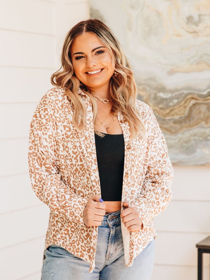 Southern Grace Easy to Spot Shacket, Leopard-Coats & Jackets-Sunshine and Wine Boutique