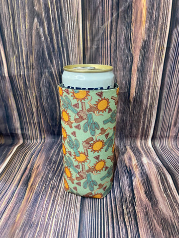 The Swanky Blossom Slim Can Cooler, Green Western-Can & Bottle Sleeves-Sunshine and Wine Boutique