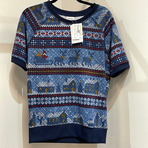 LuLaRoe Jane Short Sleeve Sweater Top Size Small Christmas-Shirts & Tops-Sunshine and Wine Boutique