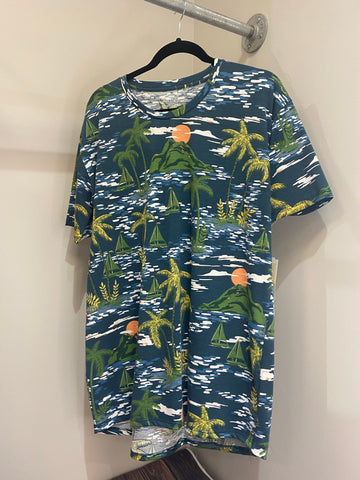 LuLaRoe Hudson Short Sleeve Top Size XS Tropical-Shirts & Tops-Sunshine and Wine Boutique