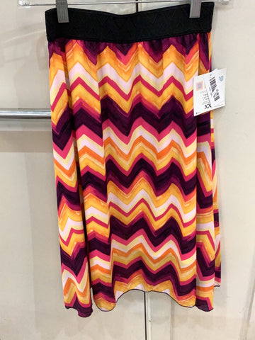 LuLaRoe Lola Skirt Size XXS, Chevron-Shirts & Tops-Sunshine and Wine Boutique