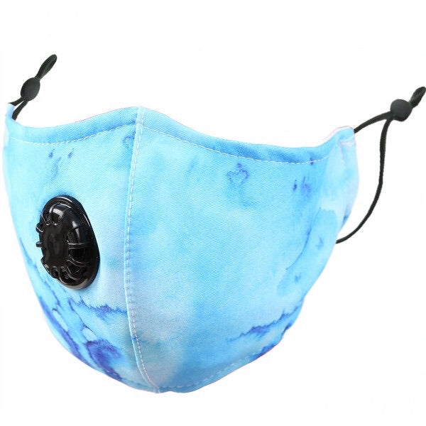 Sunshine & Wine Boutique Adult Blue Face Mask with Seam, Adjustable Ear Loop, filter pocket & Breathing Vent-Face Mask-Sunshine and Wine Boutique