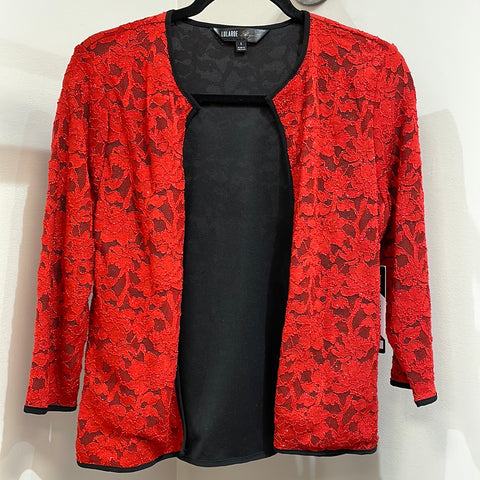 LuLaRoe Stella "Elegant Collection" Long Sleeve Jacket Size Small Red-Shirts & Tops-Sunshine and Wine Boutique