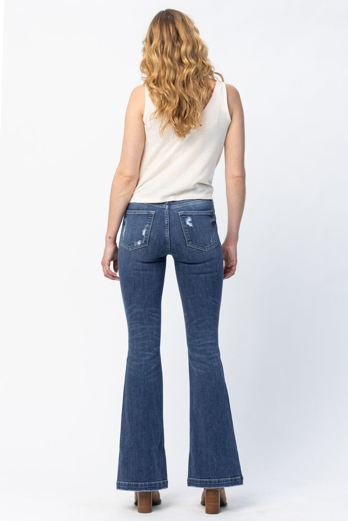 Judy Blue Mid-Rise Trouser Flare Jean