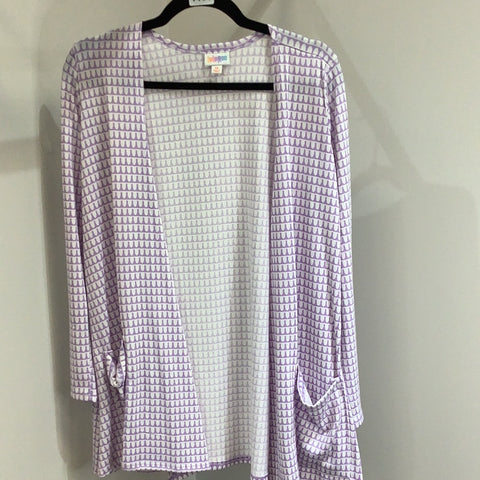LuLaRoe Caroline Long Sleeve Cardigan Size XS Purple-Shirts & Tops-Sunshine and Wine Boutique