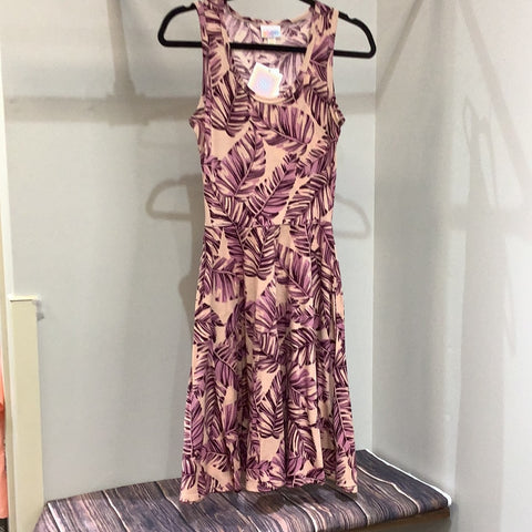 LuLaRoe Nicki Sleeveless Tank Dress Size XXS, Leaves-Dresses-Sunshine and Wine Boutique