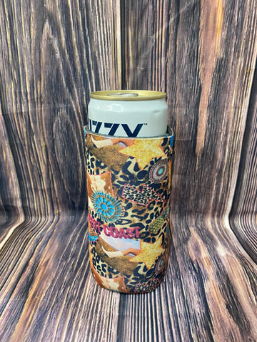 The Swanky Blossom Slim Can Cooler, West Coast Collage-Can & Bottle Sleeves-Sunshine and Wine Boutique