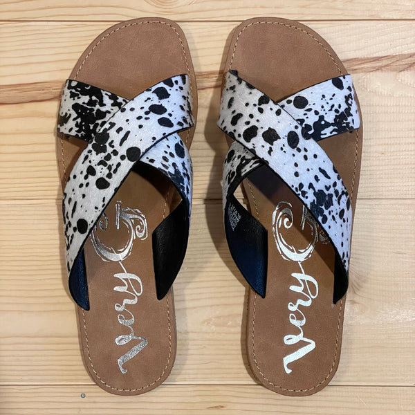 Very G "Seaside" Black & White Sandal-Shoes-Sunshine and Wine Boutique