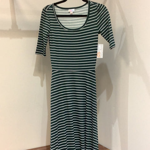 LuLaRoe Ana Short Sleeve Maxi Dress Size XS Green-Dresses-Sunshine and Wine Boutique