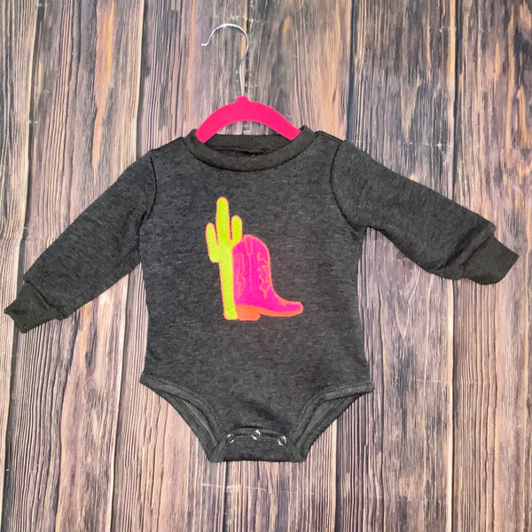 2 Fly Girl's Neon Boot Scoot One Piece-Baby & Toddlers Tops-Sunshine and Wine Boutique