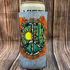 The Swanky Blossom Slim Can Cooler, Peace-Can & Bottle Sleeves-Sunshine and Wine Boutique