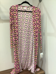 LuLaRoe Sarah Long Sleeve Cardigan Size Small Pink-Shirts & Tops-Sunshine and Wine Boutique