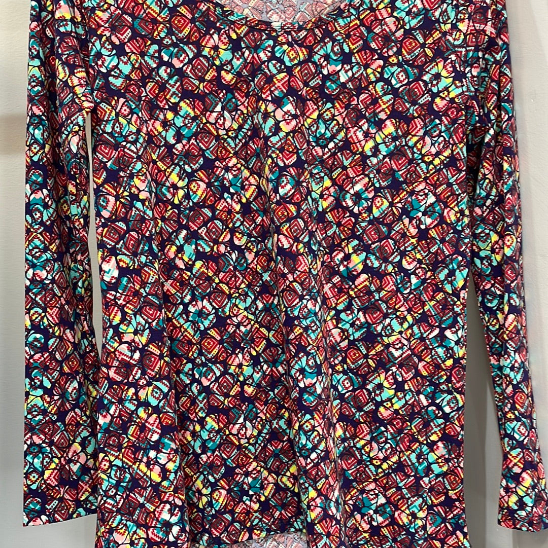 LuLaRoe Lynnae Long Sleeve Top Size Small Floral-Shirts & Tops-Sunshine and Wine Boutique