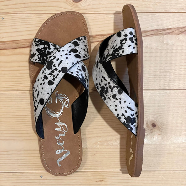 Very G "Seaside" Black & White Sandal-Shoes-Sunshine and Wine Boutique