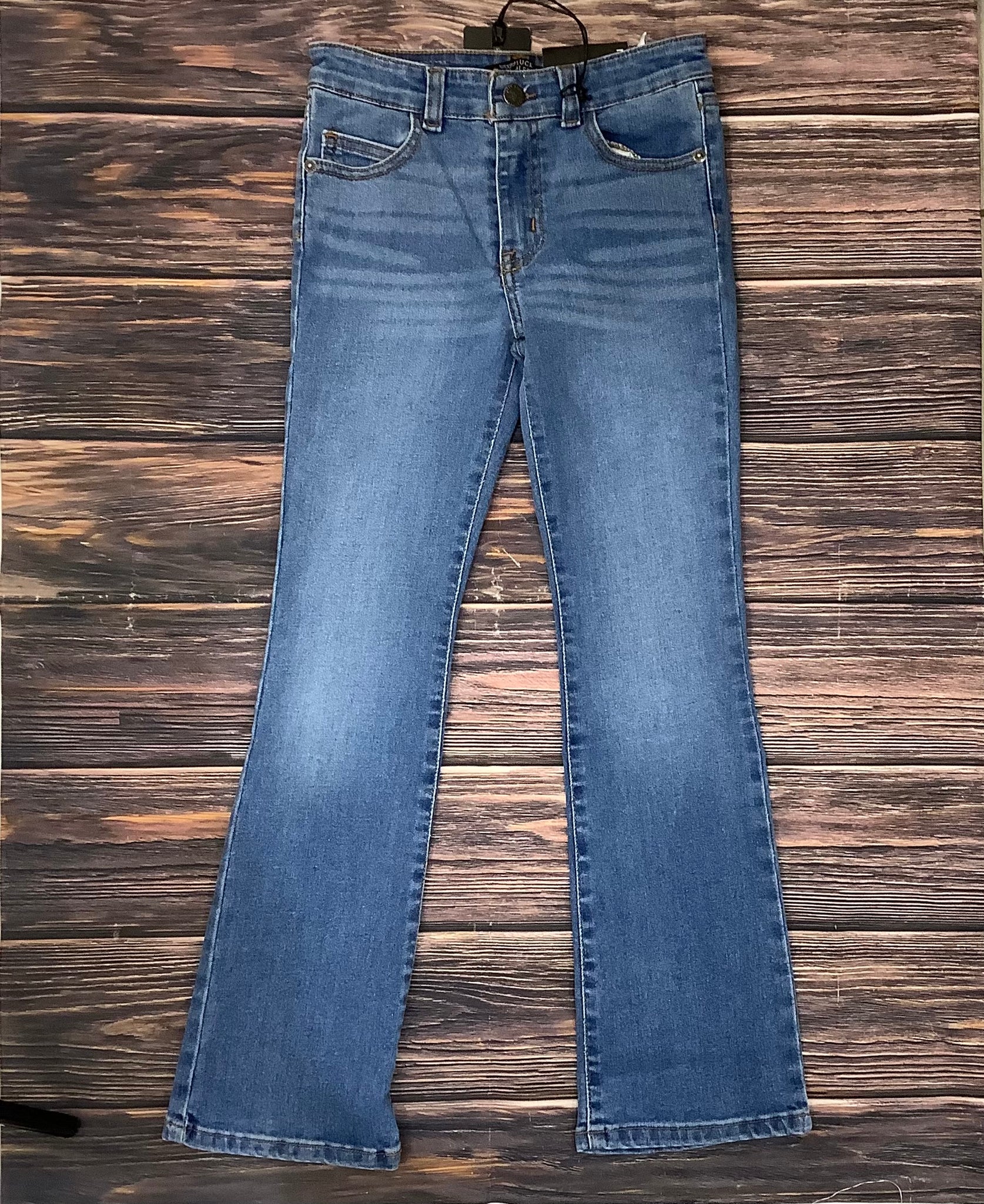 Lucky & Blessed Girl's Mid Wash Mid Rise Bootcut Jeans E01-Clothing-Sunshine and Wine Boutique