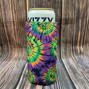 The Swanky Blossom Slim Can Cooler, Tie Dye-Can & Bottle Sleeves-Sunshine and Wine Boutique