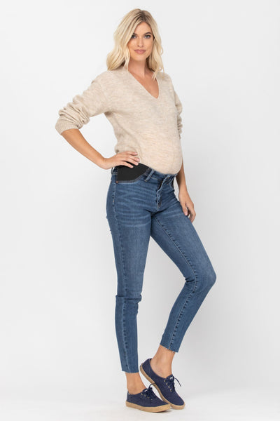 Judy Blue Bloom Maternity Mid Rise Skinny Denim 9806-Jeans-Sunshine and Wine Boutique