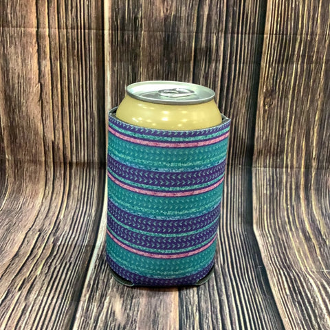The Swanky Blossom Regular Can Cooler, Stripes-Can & Bottle Sleeves-Sunshine and Wine Boutique