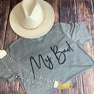 Texas True Threads "My Bad" Tee, Grey-Clothing-Sunshine and Wine Boutique