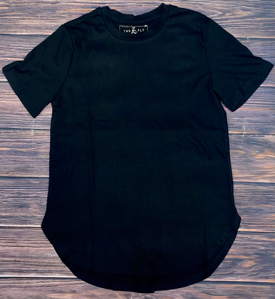2 Fly The Basic Short Sleeve Top, Black-Shirts & Tops-Sunshine and Wine Boutique