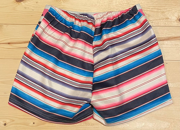 Crazy Train Vagabond Striped Studded Shorts, Pink-Shorts-Sunshine and Wine Boutique