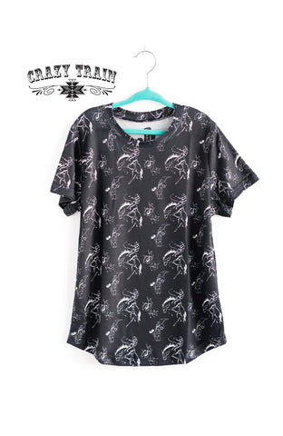 Crazy Train Boy's Calgary Stampede Tee, Black-Clothing-Sunshine and Wine Boutique