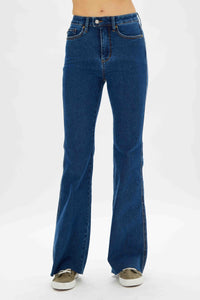 Judy Blue High Waist Cool Denim Tummy Control Flare Denim 88611-Jeans-Sunshine and Wine Boutique